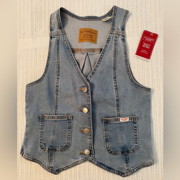 Levi Strauss Light Blue Denim Vest - Picture 1 of 1
